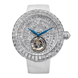 Brilliant Flying Tourbillon Diamonds White Gold on Strap Jacob & Co.