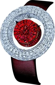 Brilliant Mystery Rubies White Gold on Strap 44mm Jacob & Co.