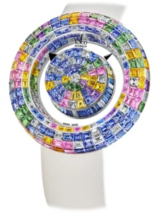 Brilliant Mystery Arlequino Pastel White Gold on Strap 44mm Jacob & Co.