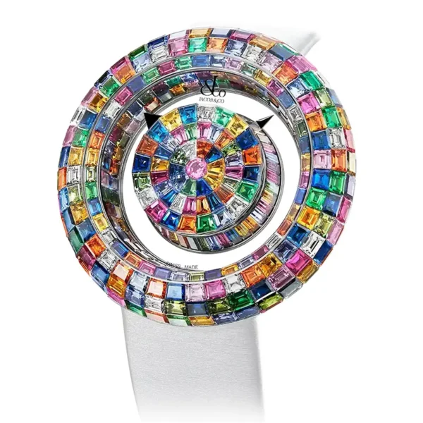 Brilliant Mystery Arlequino White Gold on Strap 44mm Jacob & Co.
