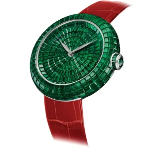 Brilliant Baguette Emeralds White Gold on Strap Jacob & Co.