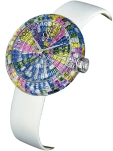 Brilliant Baguette Arlequino Pastel White Gold on Strap Jacob & Co.