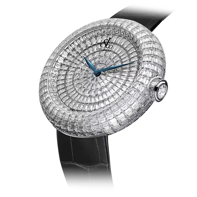 Brilliant Baguette Diamonds Rose Gold on Strap Jacob & Co. 18k 1 Brilliant Baguette Diamonds Rose Gold on Strap Jacob & Co.