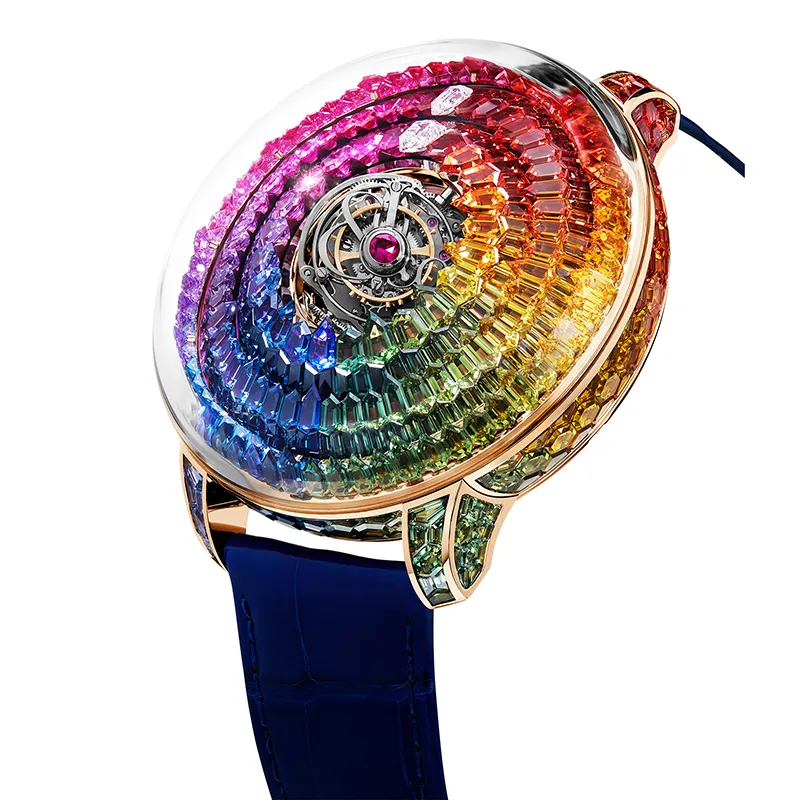 The Mystery Tourbillon Rose Gold Rainbow on Strap Jacob & Co.