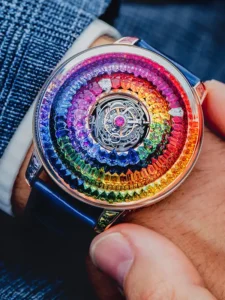 The Mystery Tourbillon Rose Gold Rainbow on Strap Jacob & Co.