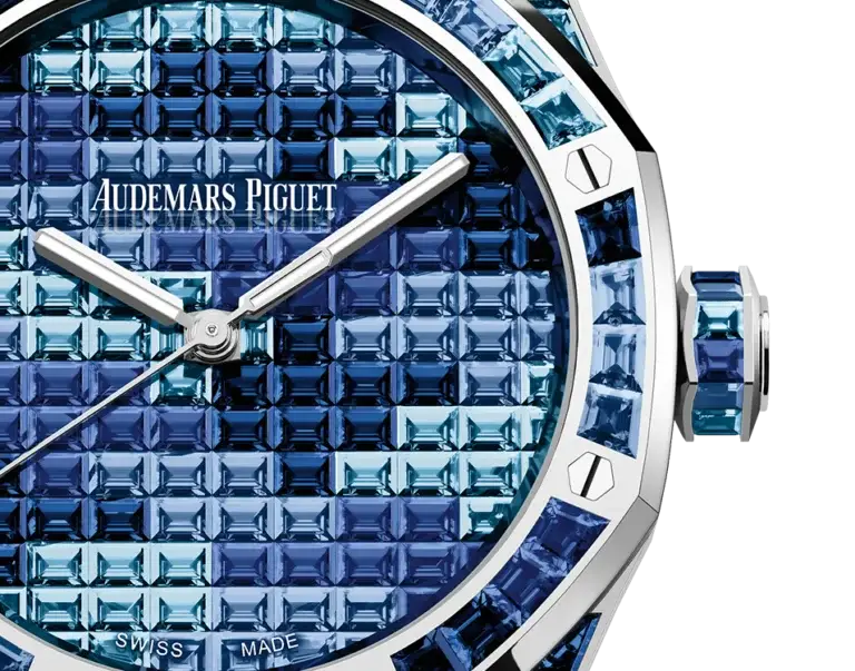 Luxury Audemars Piguet Royal Oak Selfwinding White Gold/Sapphires Blue 15514BC.YY.1284BC.04 7 Audemars Piguet Royal Oak Selfwinding White Gold/Sapphires Blue 15514BC.YY.1284BC.04