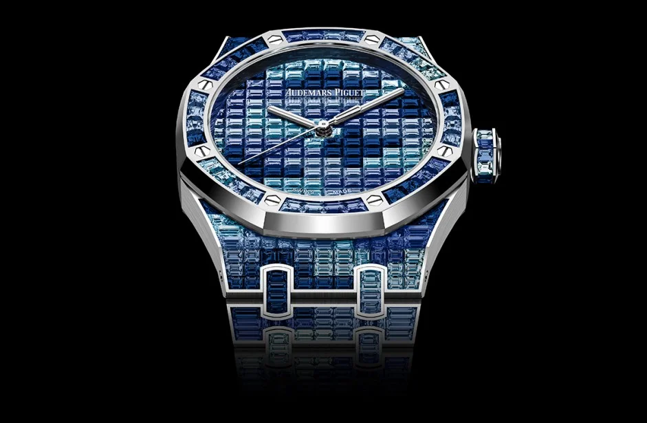 Luxury Audemars Piguet Royal Oak Selfwinding White Gold/Sapphires Blue 15514BC.YY.1284BC.04 4 Audemars Piguet Royal Oak Selfwinding White Gold/Sapphires Blue 15514BC.YY.1284BC.04