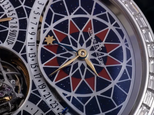 Jaeger-LeCoultre Calibre 177 Master Gyrotourbillon 1 6006406 Blue Aventurine Diamond Bezel Platinum Leather 43mm Manual-Winding BRAND NEW