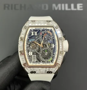Richard Mille Lifestyle Flyback Chronograph White Gold Full Baguette Set Diamonds RM 72-01