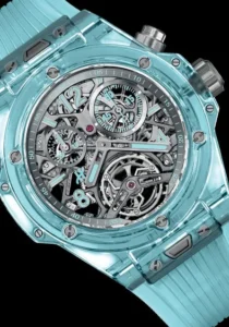 Hublot Big Bang Tourbillon Chronograph 20th Anniversary Water Blue Sapphire