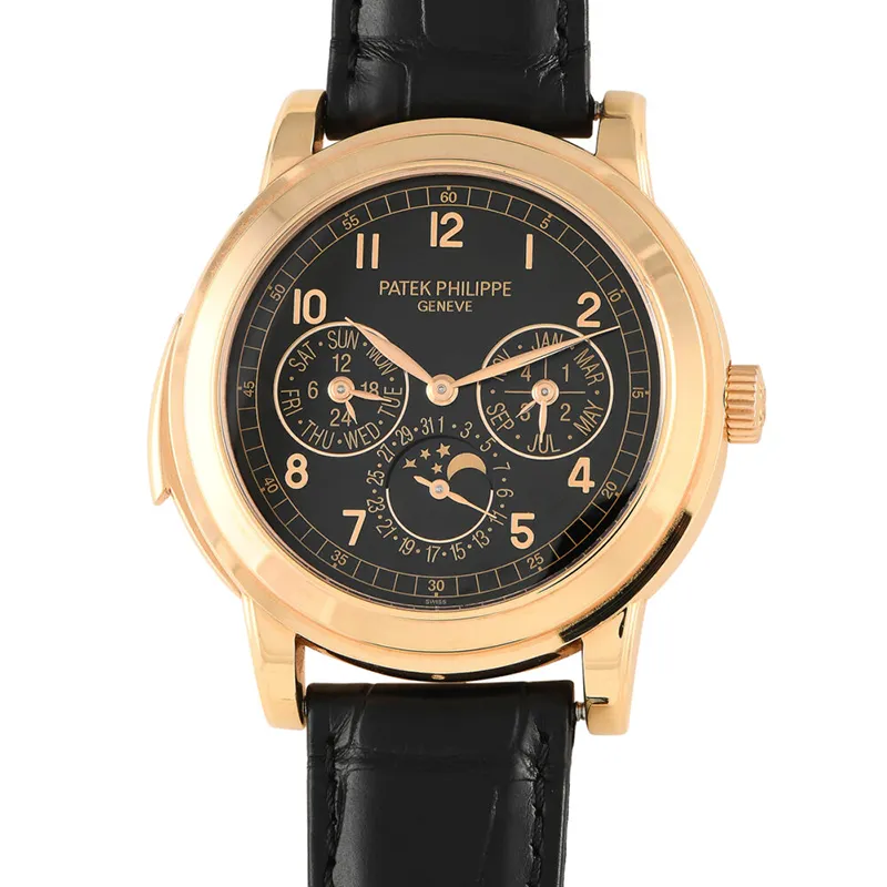 Luxury Patek Philippe 5074R-001 Grand Complications 5 Patek Philippe 5074R-001 Grand Complications Day-Date Annual Calendar Moon Phase 42mm Black Arabic Rose Gold Automatic BRAND NEW