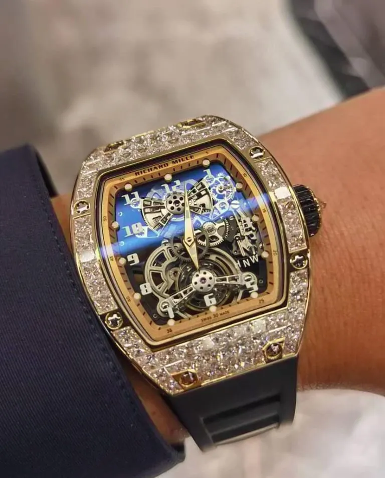 Rare Richard Mille Manual Winding Tourbillon Rose Gold/Diamonds RM 17-01 7 Richard Mille Manual Winding Tourbillon Rose Gold/Diamonds RM 17-01