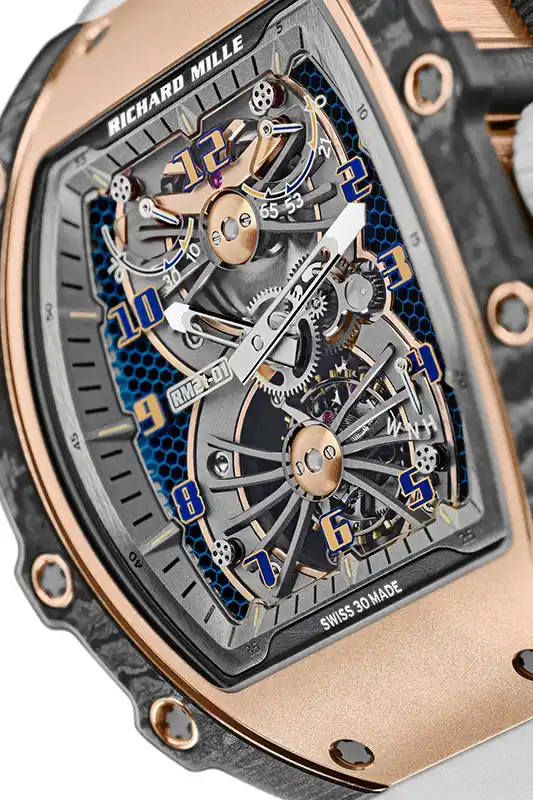 Rare Richard Mille Manual Winding Tourbillon Aerodyne Red Gold/Carbon TPT RM 21-01 5 Richard Mille Manual Winding Tourbillon Aerodyne Red Gold/Carbon TPT RM 21-01