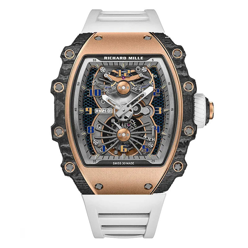 Rare Richard Mille Manual Winding Tourbillon Aerodyne Red Gold/Carbon TPT RM 21-01 1 Richard Mille Manual Winding Tourbillon Aerodyne Red Gold/Carbon TPT RM 21-01
