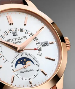 Patek Philippe 5216R-001 Grand Complications Perpetual Calendar Day Month Moon Phase 39.5mm Silver Opaline Index Rose Gold Leather Manual BRAND NEW