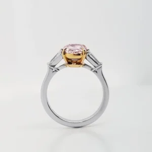 Scarselli 2.23 Carat Fancy Purplish Pink Natural Diamond Engagement Ring