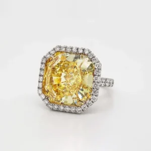 Scarselli 15.03 Carat Fancy Intense Yellow Natural Diamond Engagement Ring 5 Scarselli 15.03 Carat Fancy Intense Yellow Natural Diamond Engagement Ring