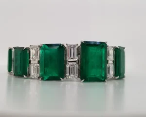 Stunning Scarselli 61.30 Carat Emerald Bracelet 6 Scarselli 61.30 Carat Emerald Bracelet