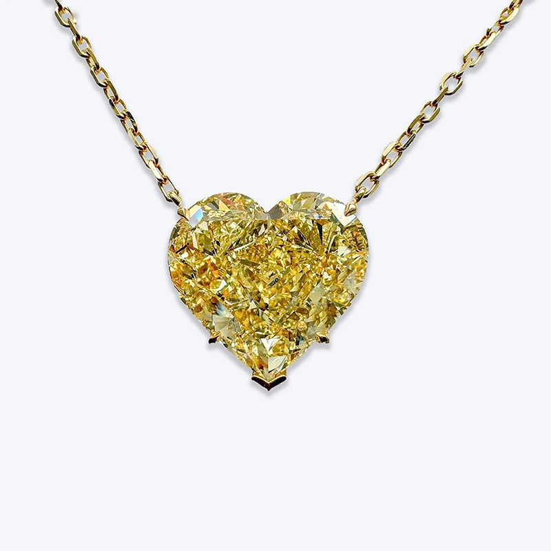28.20 Fancy Intense Yellow Natural Diamond Necklace 1 28.20 Fancy Intense Yellow Natural Diamond Necklace