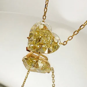 28.20 Fancy Intense Yellow Natural Diamond Necklace 4 28.20 Fancy Intense Yellow Natural Diamond Necklace