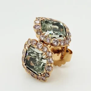 3 Carat Each Fancy Intense Yellow-Green Diamond Earrings 4 3 Carat Each Fancy Intense Yellow-Green Diamond Earrings