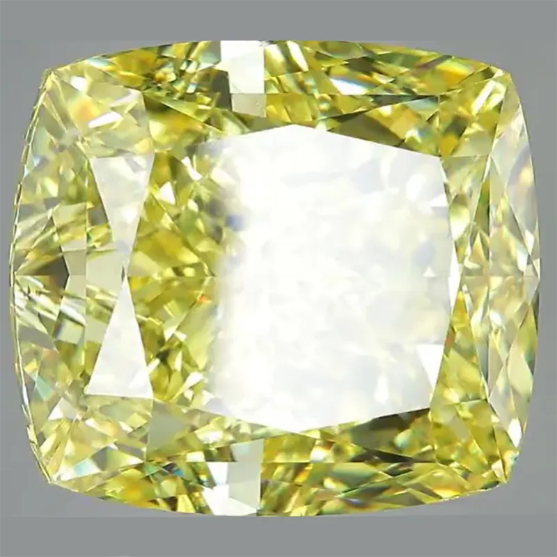 GIA 30.04 Carat Cushion Yellow Diamond