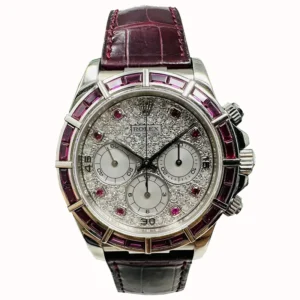 Rolex Daytona 16589 Zenith Ruby Bezel & Pave Diamond Dial 12 Rolex Daytona 16589 Zenith Ruby Bezel & Pave Diamond Dial