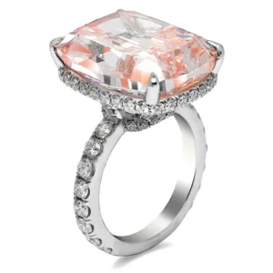 DIVA 20 CARAT CUSHION CUT FANCY INTENSE PINK DIAMOND ENGAGEMENT RING PLATINUM GIA CERTIFIED 19 CT VS1 FIP