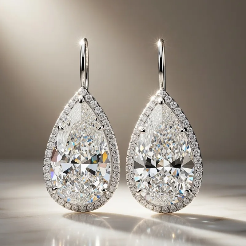 Rare GIA 20 Carat Pear Diamond Earrings Platinum & Gold 28 Rare GIA 20 Carat Pear Diamond Earrings Platinum & Gold
