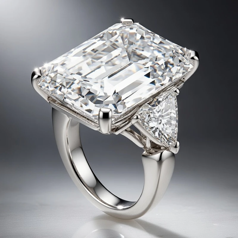 Exquisite 20.45 Carat Flawless Emerald Cut Diamond Ring GIA Certified Platinum 30 Exquisite 20.45 Carat Flawless Emerald Cut Diamond Ring GIA Certified Platinum