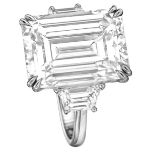 GIA 17 Ct Emerald Cut Diamond Ring