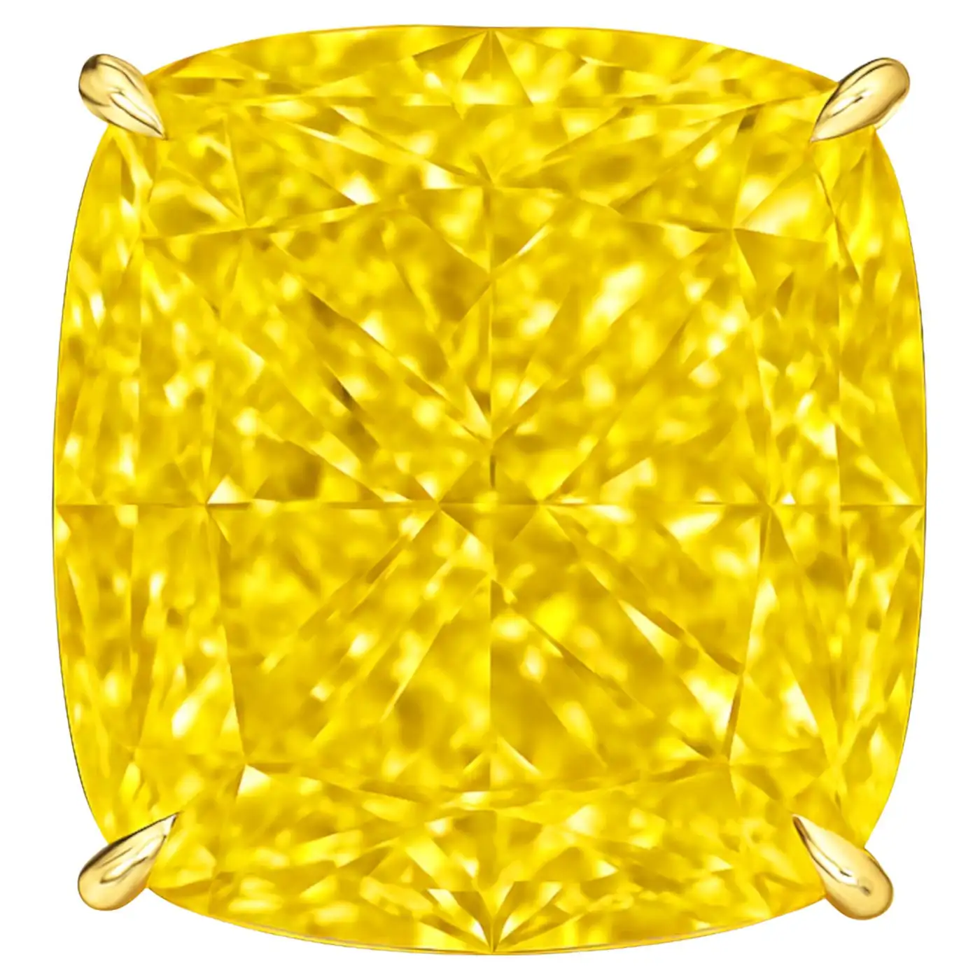 GIA 30.04 Ct Fancy Vivid Yellow Cushion Diamond Ring 3 GIA 30.04 Ct Fancy Vivid Yellow Cushion Diamond Ring