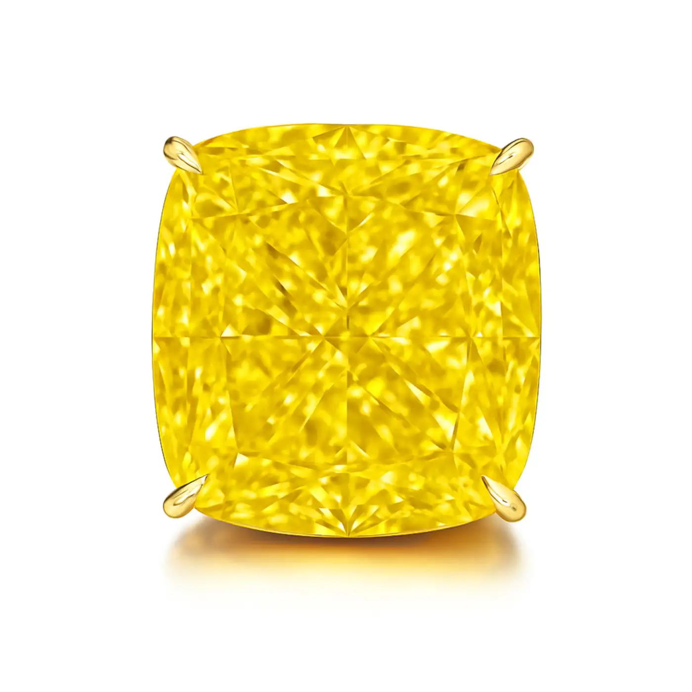 GIA 30.04 Ct Fancy Vivid Yellow Cushion Diamond Ring 5 GIA 30.04 Ct Fancy Vivid Yellow Cushion Diamond Ring