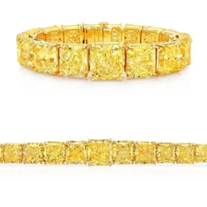 GIA 180ct Fancy Yellow Diamond Set