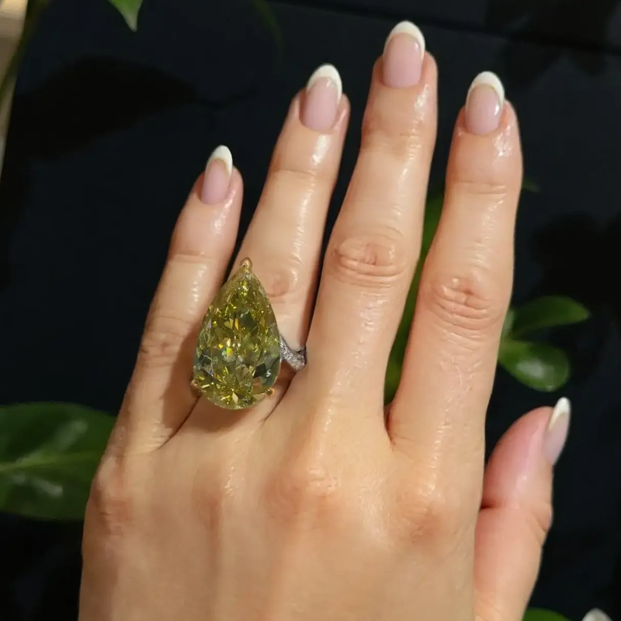 Rare GIA Yellow Diamond Pear Ring 25.33ct 18K Gold 5 GIA Yellow Diamond Pear Ring 25.33ct 18K Gold