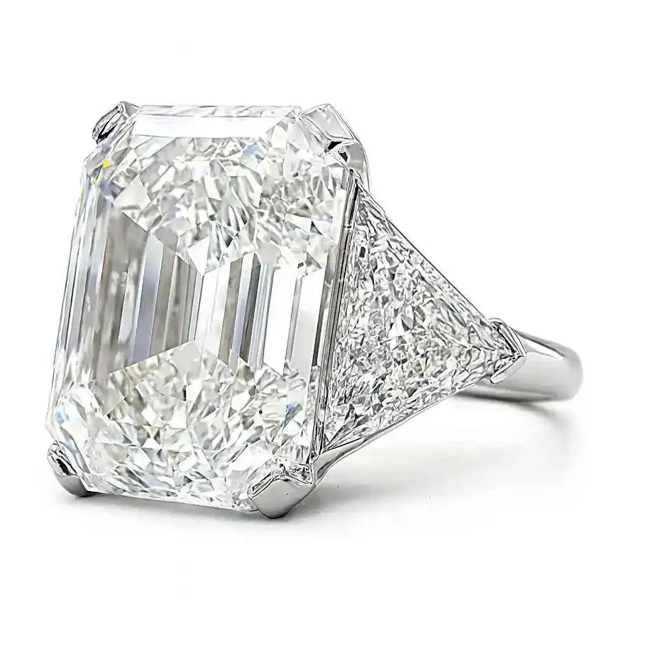 Stunning 20.03ct D Color Old Emerald Cut Diamond Ring GIA 5 20.03ct D Color Old Emerald Cut Diamond Ring GIA
