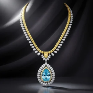 36.88ct GIA Paraiba Tourmaline Necklace