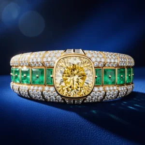 Bulgari 27.63ct Fancy Intense Yellow Diamond GIA Bangle