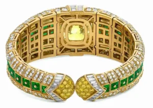 Bulgari 27.63ct Fancy Intense Yellow Diamond GIA Bangle